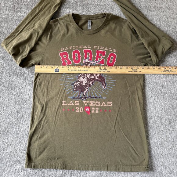Rodeo National Finals Las Vegas Nevada 2020 Green/Khaki Long Sleeve Men's Large - Picture 4 of 5